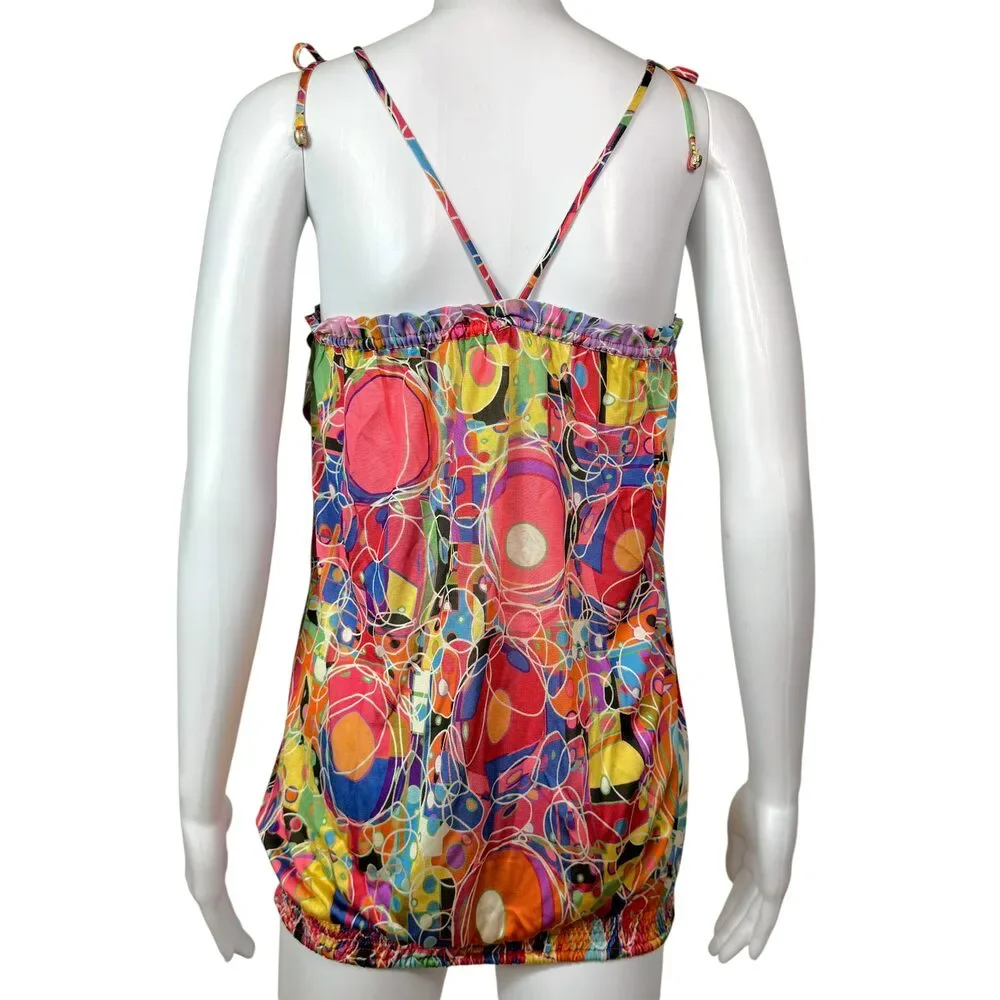 Chanel Spring 2008 Multicolor Kaleidoscope Print Halter Cami